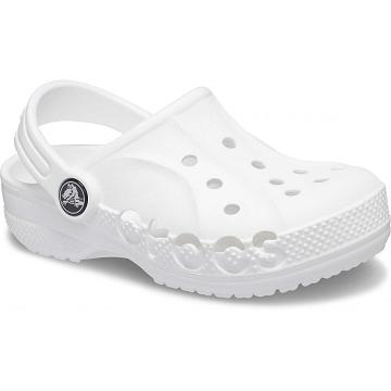 Zuecos Crocs Baya Niña Blancos | Mexico 1532BEXC